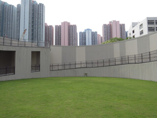 the landscape of Tong Ming Street Park, tko 27 July 2013