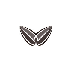 sunflower seed logo icon vector