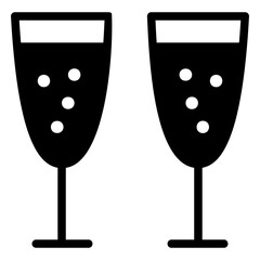 champagne glyph icon