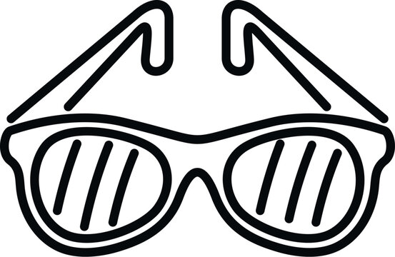 recommend clip art: Summer sunglasses icon outline vector. Water park. Amusement time