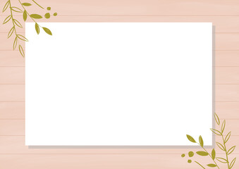 葉っぱの背景　木目の背景　葉　木目　フレーム