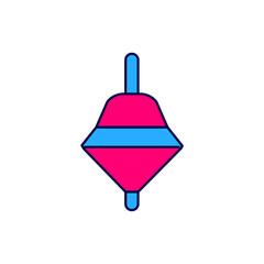 Filled outline Whirligig toy icon isolated on white background. Vector