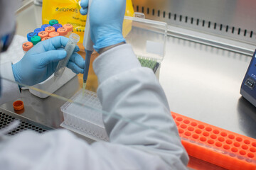 person working in laboratory