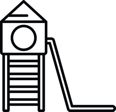 recommend clip art: Ground kid slide icon outline vector. Water park. Child recreation
