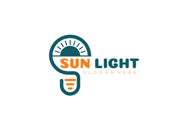 Sun Light | Premium Sun Light Logo Design | Infinity Sun Light Vector Logo Template
