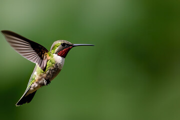 Fototapeta na wymiar hummingbird flying outdoors