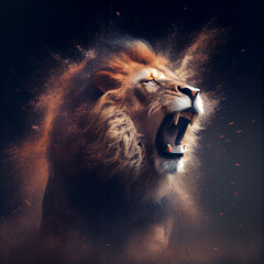 Naklejka premium lion