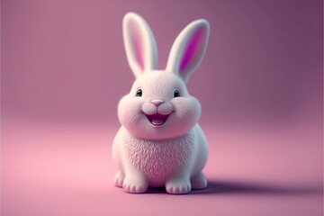 Fototapeta na wymiar Happy bunny rabbits celebrated. Generative AI