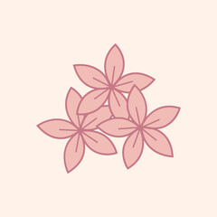 Simple flowers isolated vector object. Flowers icon