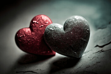 Fototapeta premium Valentine´s Day Hearts - Generative A.I.
