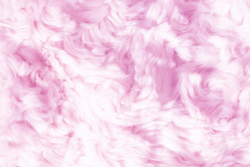 Soft pink fluffy fur close up.