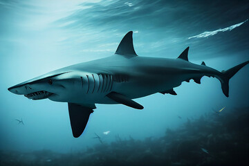 ocean underwater sharks