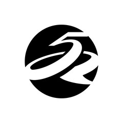5Q logo in circle black and white