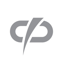 Ellipse with swoosh forming P letter