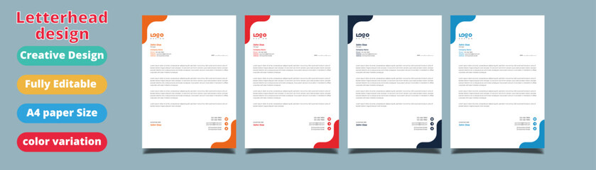 Business style letterhead design