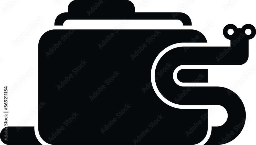 Poster folder worm icon simple vector. error threat. security data