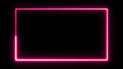 Abstract neon glowing light , lasers and lines frame