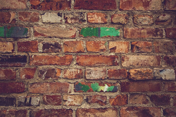 Old Brick wall close up texture