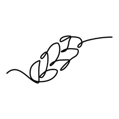Single continuous line drawing of stylized sweet fresh bake bakery pastry in minimal continuous one line