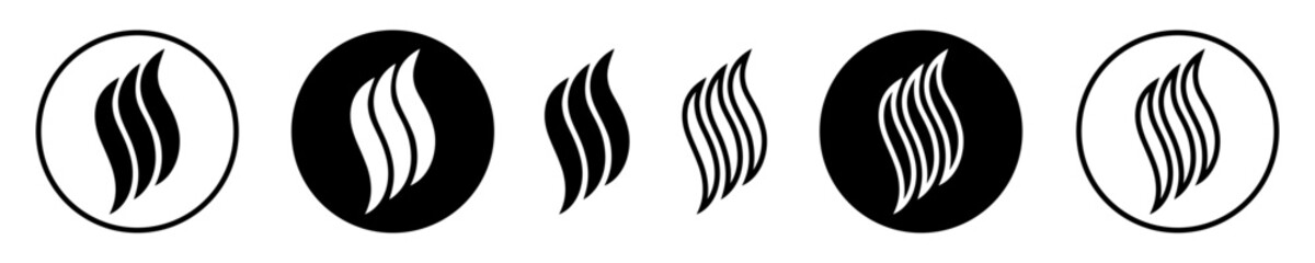Smoke icon. Steam vector illustration. Aroma, vapor logo sign. Smoke or steam silhouette.