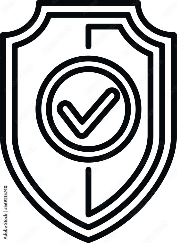 Poster shield threat icon outline vector. hacker error. computer security