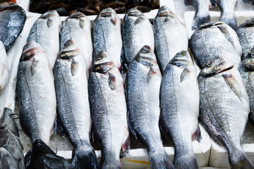 Fresh fish on the street market.