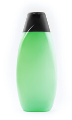 Green Shampoo Bottle isolated on white background