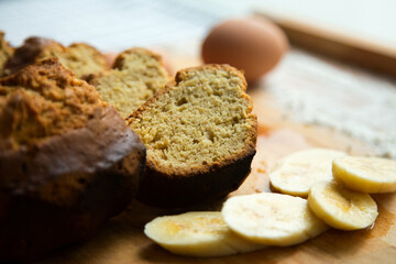 Banana bread is a type of bread made with the pulp of the banana fruit and generally leavened with chemical yeast.