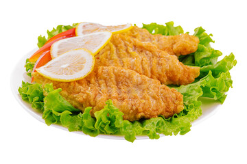 Fried chicken chop on white plate