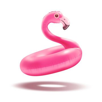 Cute inflatable pink flamingo toy