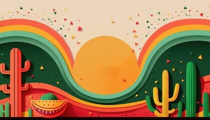 Cinco de mayo holiday background with copy space for text generative ai