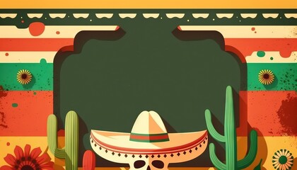 Cinco de mayo holiday background with copy space for text generative ai