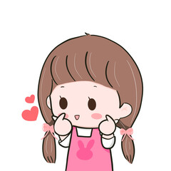 Little girl mini heart love
