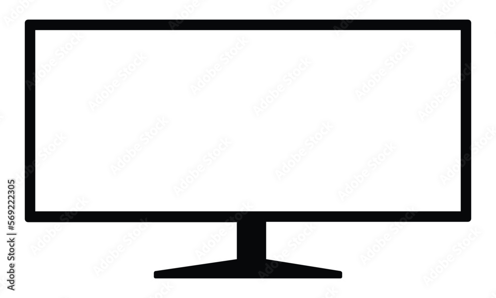 Fototapete ultra widescreen computer monitor display flat vector icon for apps and websites