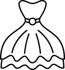 Wedding dress veil icon outline vector. Bridal woman. Marriage shower