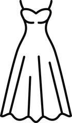 Bridal dress icon outline vector. Boutique marriage. Shower glamour