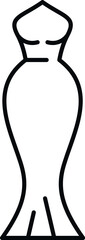 Woman wedding dress icon outline vector. Bridal veil. Shower marriage