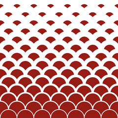 Seamless pattern with red circles on white background. Vector illustration.