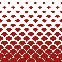 Seamless pattern with red circles on white background. Vector illustration.