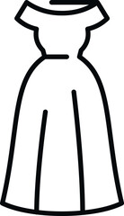 Luxury wedding dress icon outline vector. Veil bridal. Woman shower