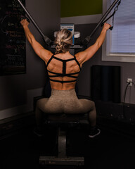 Woman doing a back exercise