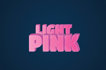 Light Pink | 3D Light Pink | Realistic Text Style | Editable Vector Text Effect | Premium Vector Font Style | Modern Text Style Layered
