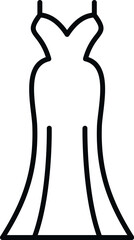Fashion wedding dress icon outline vector. Woman shower. Skirt luxury