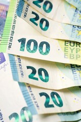 Twenty and one hundred euro banknotes