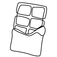 one contunuous line art hand drawn contour of delicious appetizing pastries, bakery one slice for decoration, emblem for confectionery,sweet shop,bakery in minimalist design