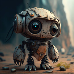 Tiny cute robot - generated by Generative AI