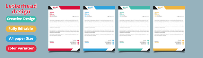 corporate business style letterhead design