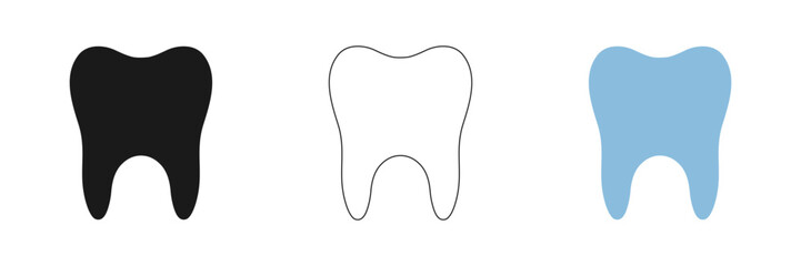 Tooth illustration. Icon set