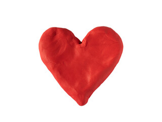 Heart shape made from clay