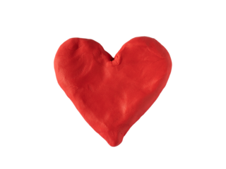 Heart shape made from clay